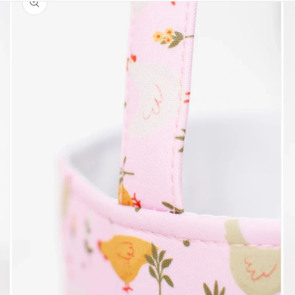 🚨LAST ONE🚨 Pink Chicken Farm Easter Basket / Toy Storage